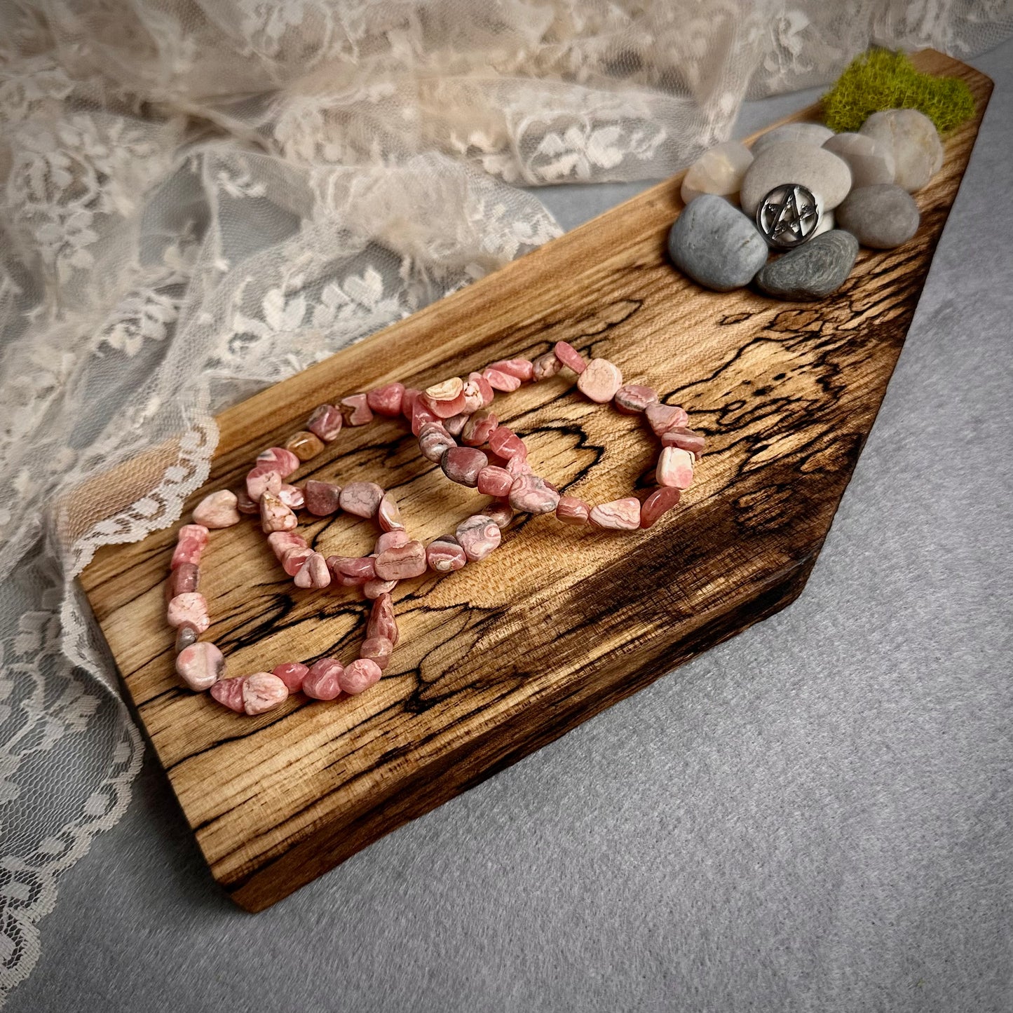 Rhodochrosite Stretch Bracelet