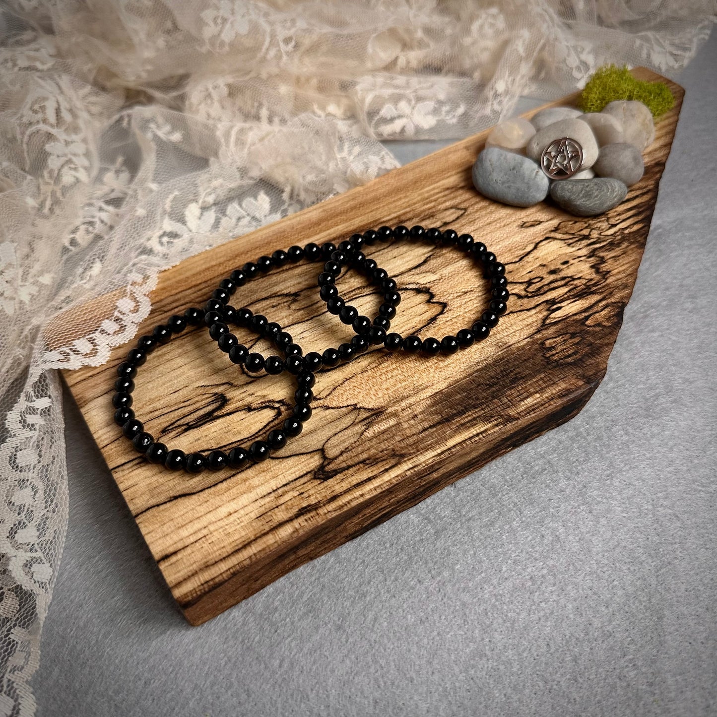 Black Tourmaline Stretch Bracelet