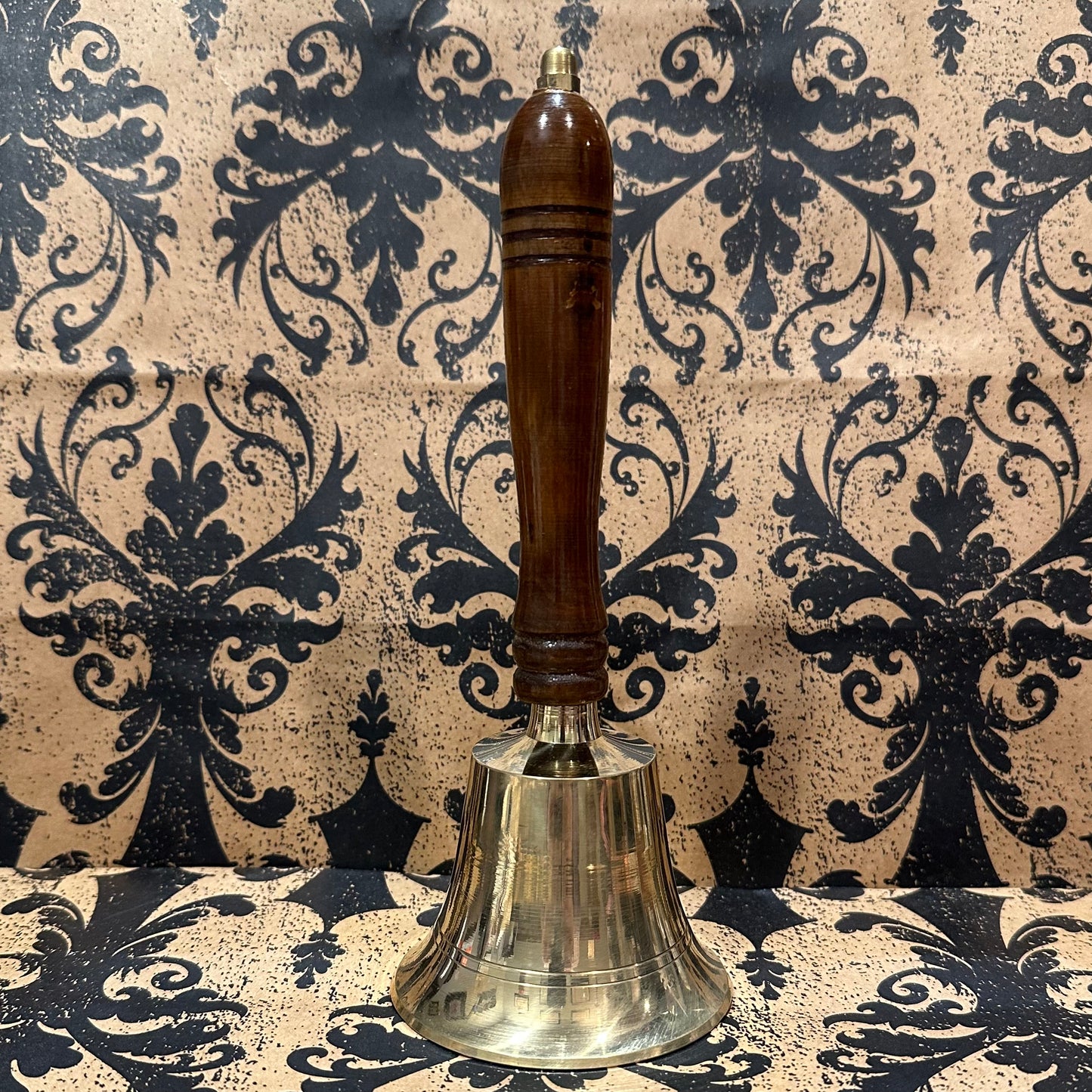 Brass Bell Wood Handle