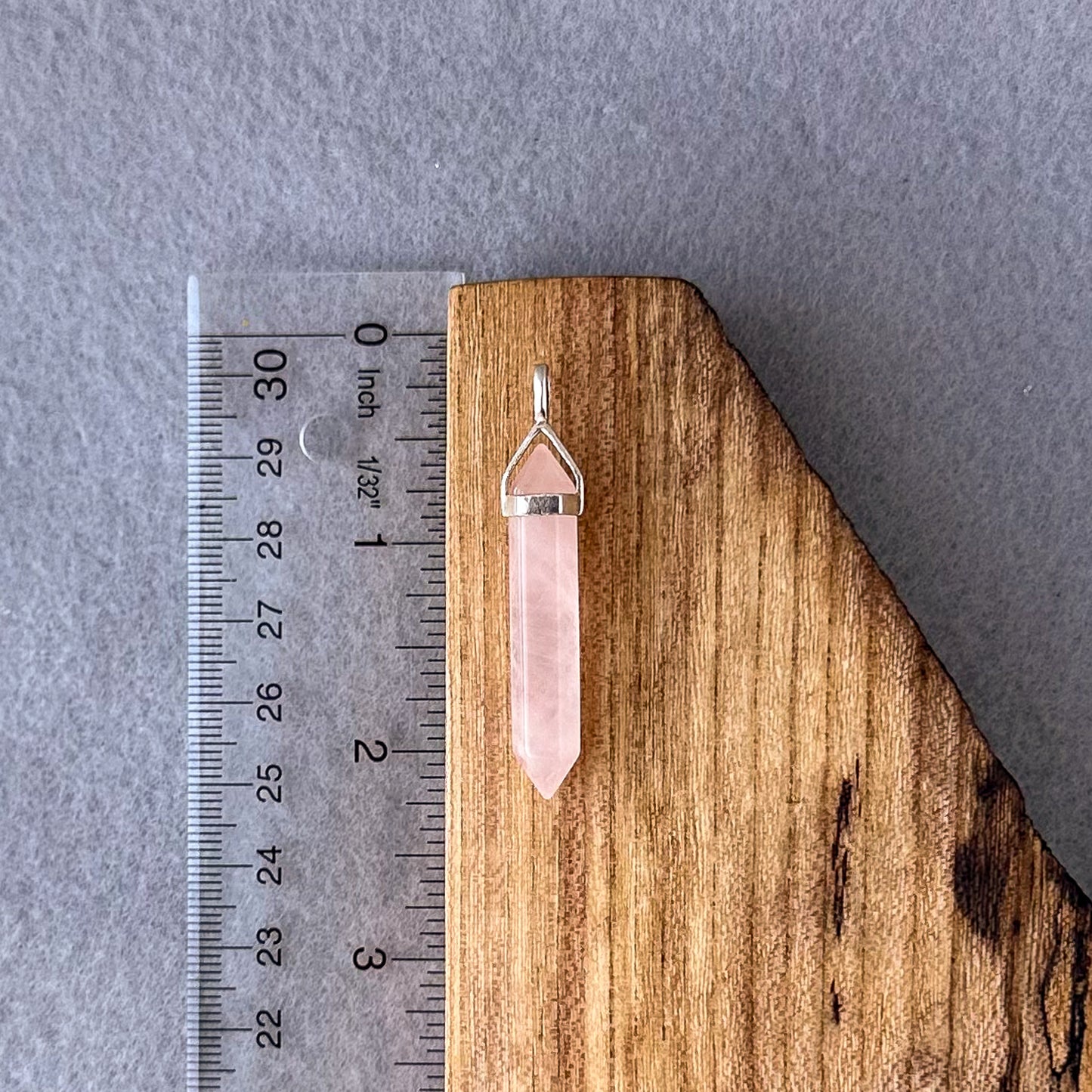 Rose Quartz Long Point Pendant