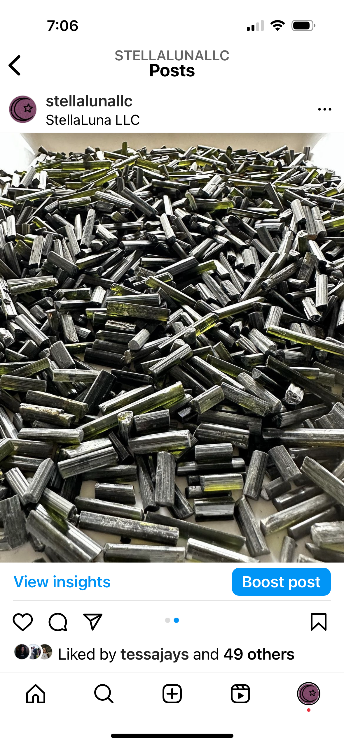 Green Tourmaline Needles