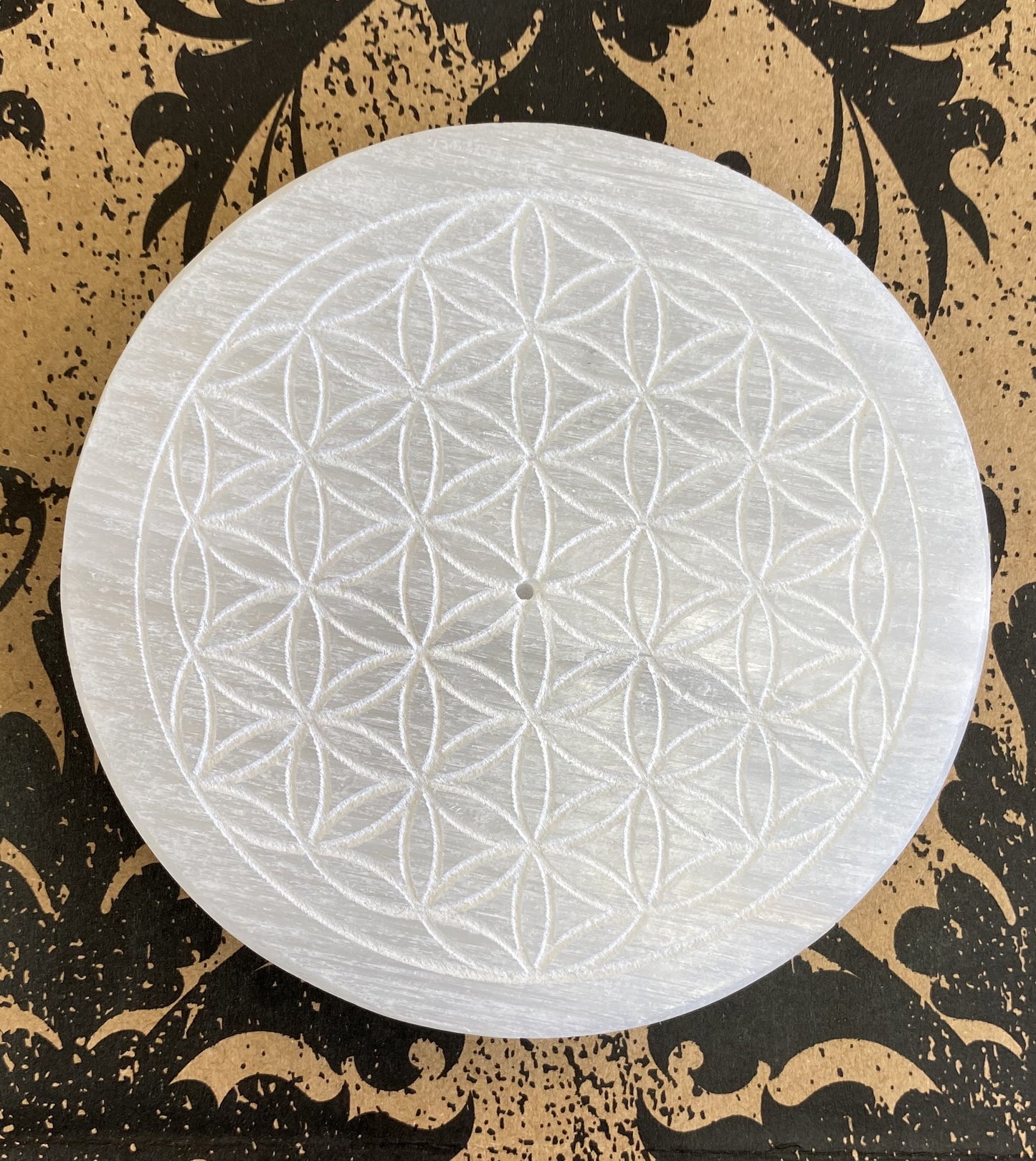 Crystal Grid Selenite Flower of Life
