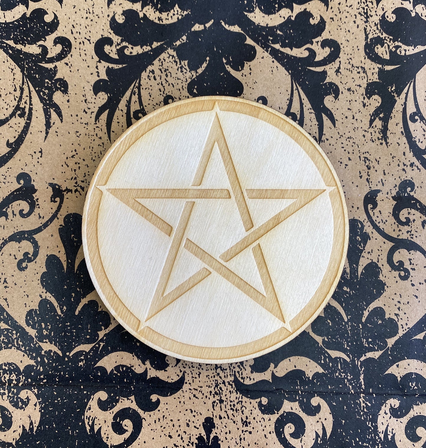 Crystal Grid Wooden Pentacle Small