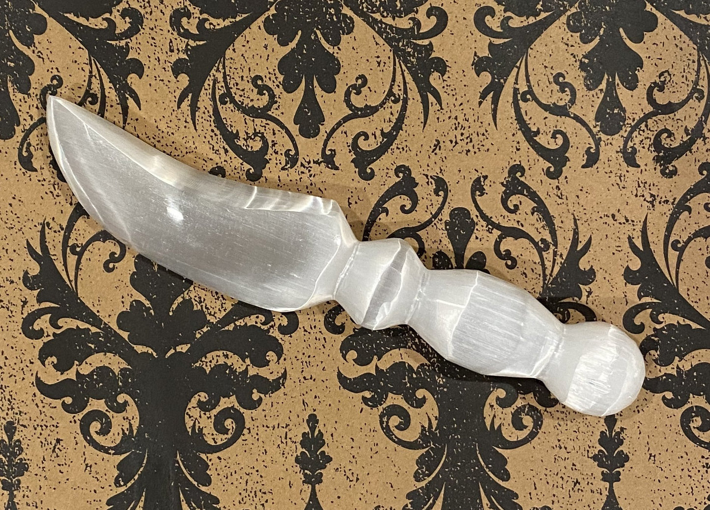 Selenite Carved Blade - Large
