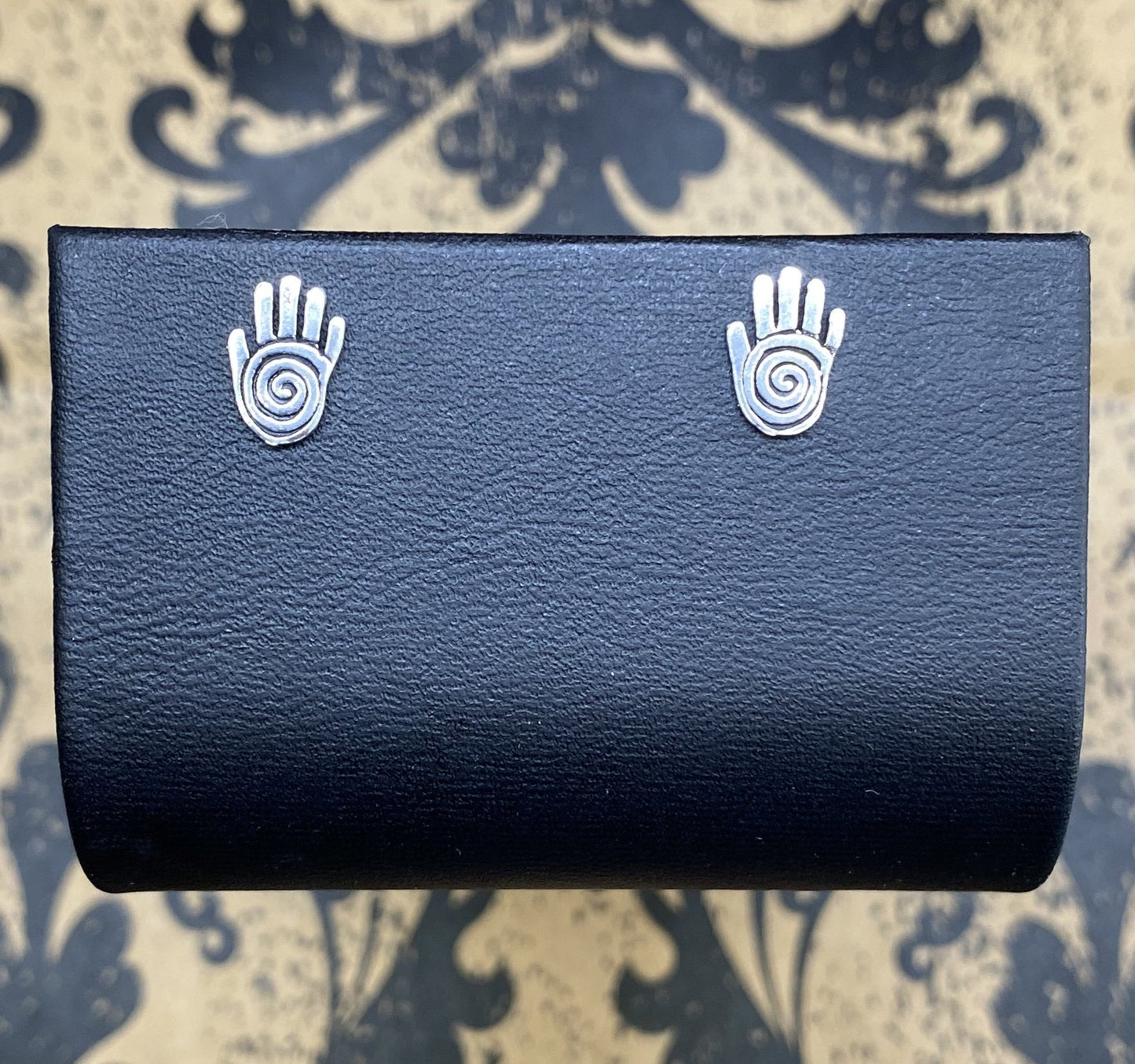 Earrings Sterling Silver Stud Energy Hand