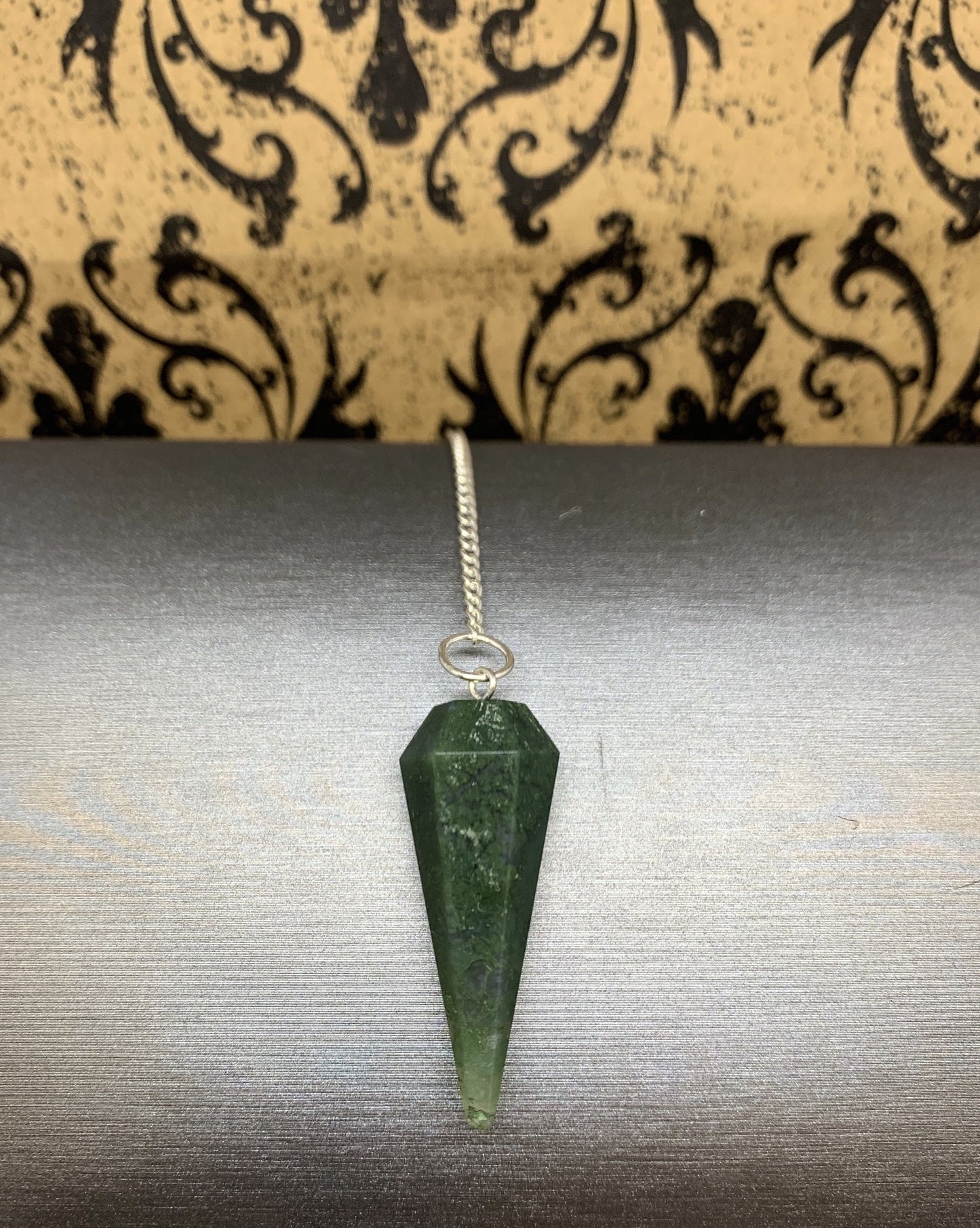 Moss Agate Pendulum