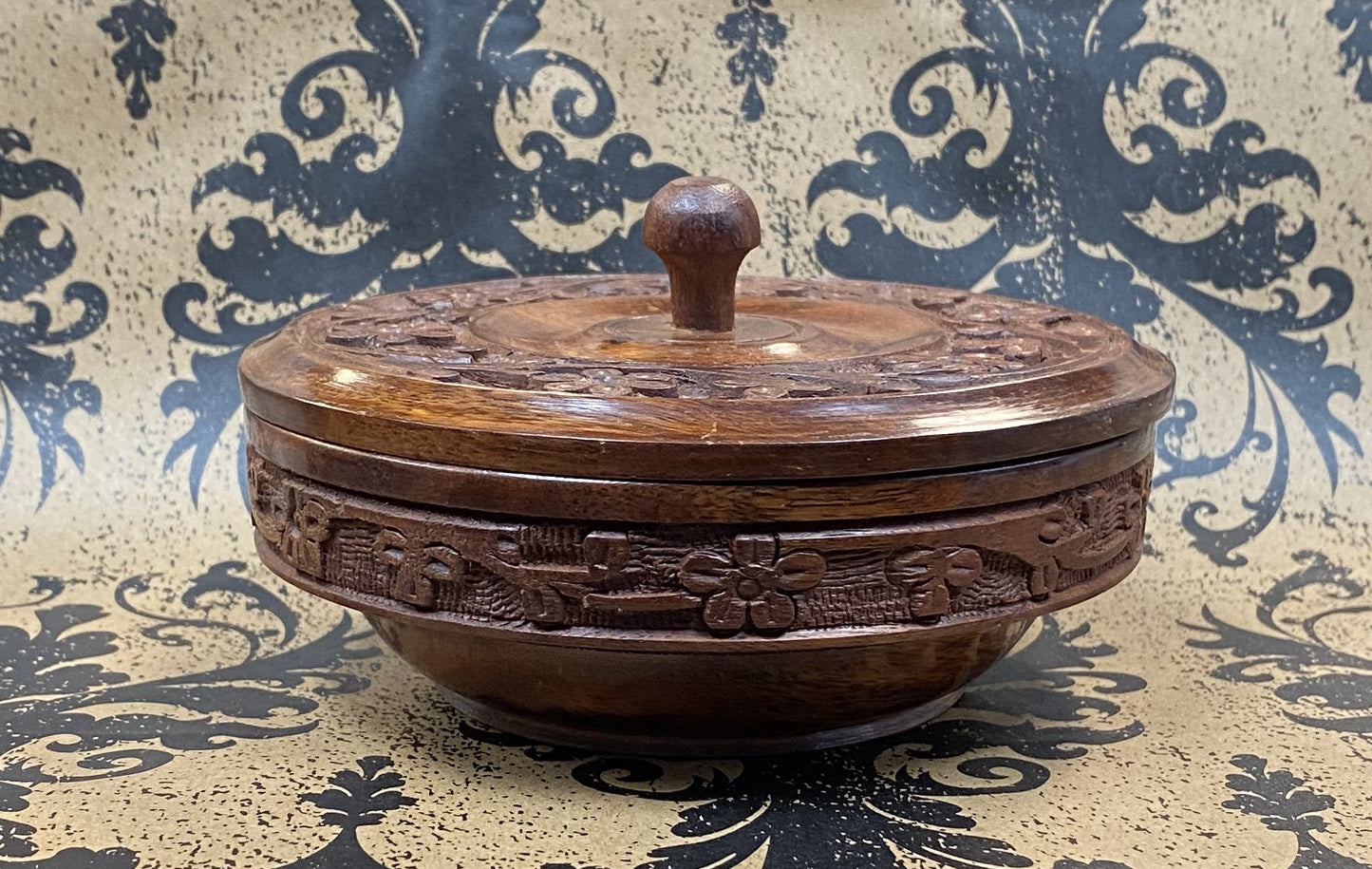 Carved Wooden Ritual Bowl