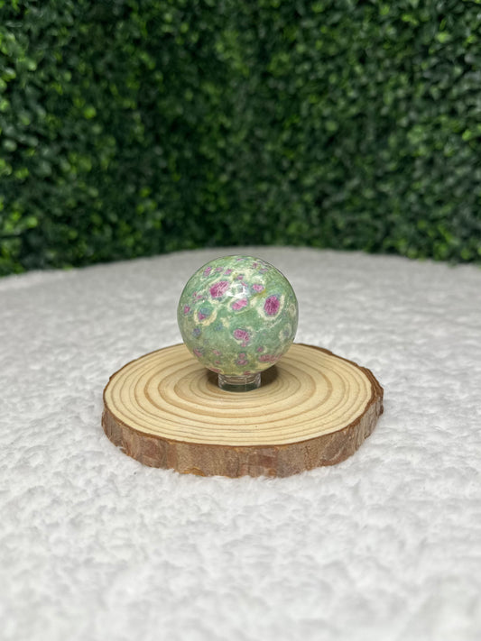 Ruby in Fuchsite Sphere