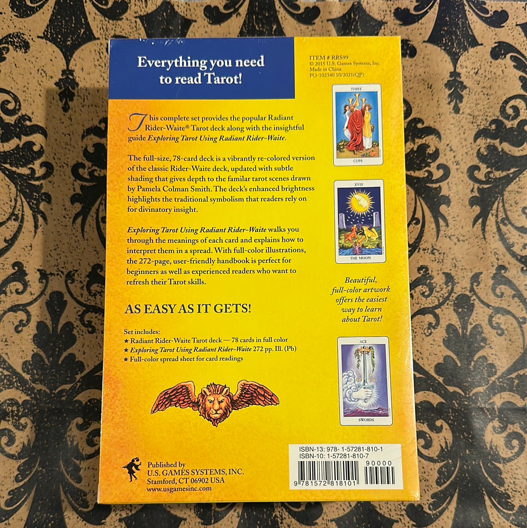 Radiant Rider-Waite Tarot Deck and Book Set