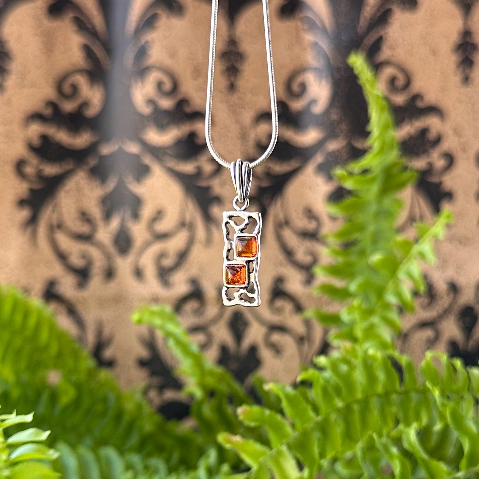 Amber Sterling Silver Pendant