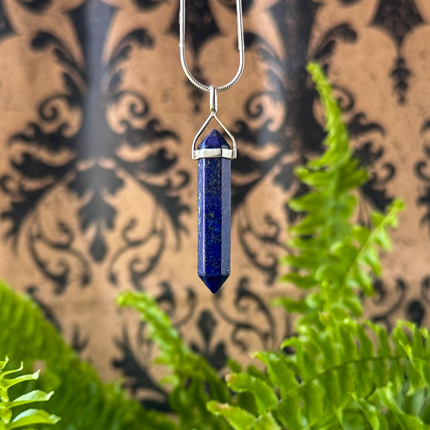 Lapis Lazuli Point Pendant Long