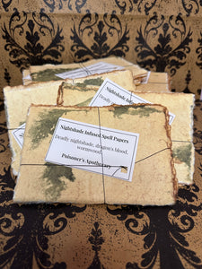 Nightshade Infused Spell Papers