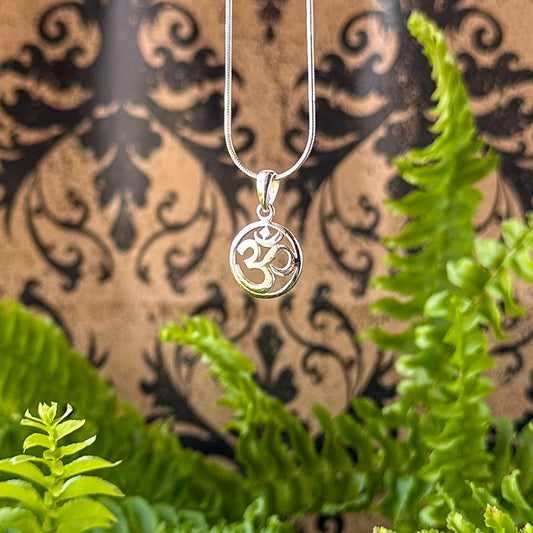 Om Sterling Silver Pendant