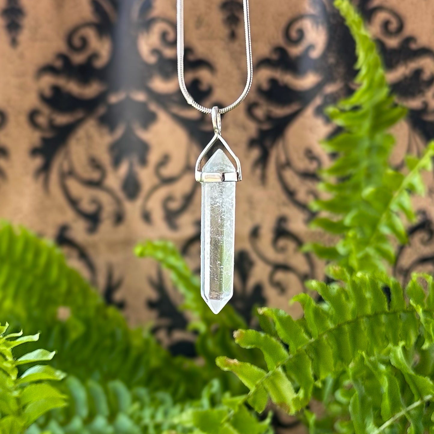 Clear Quartz Long Point Pendant