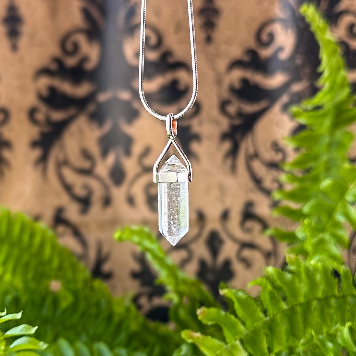 Clear Quartz Short Point Pendant