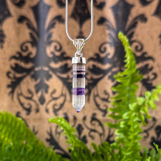 Rainbow Fluorite Point Pendant