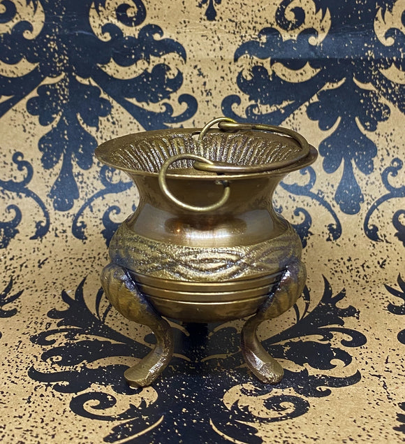 Antiqued Brass Mini Cauldron