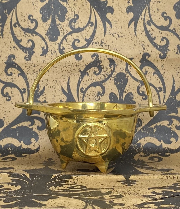 Brass Cauldron with Pentacle