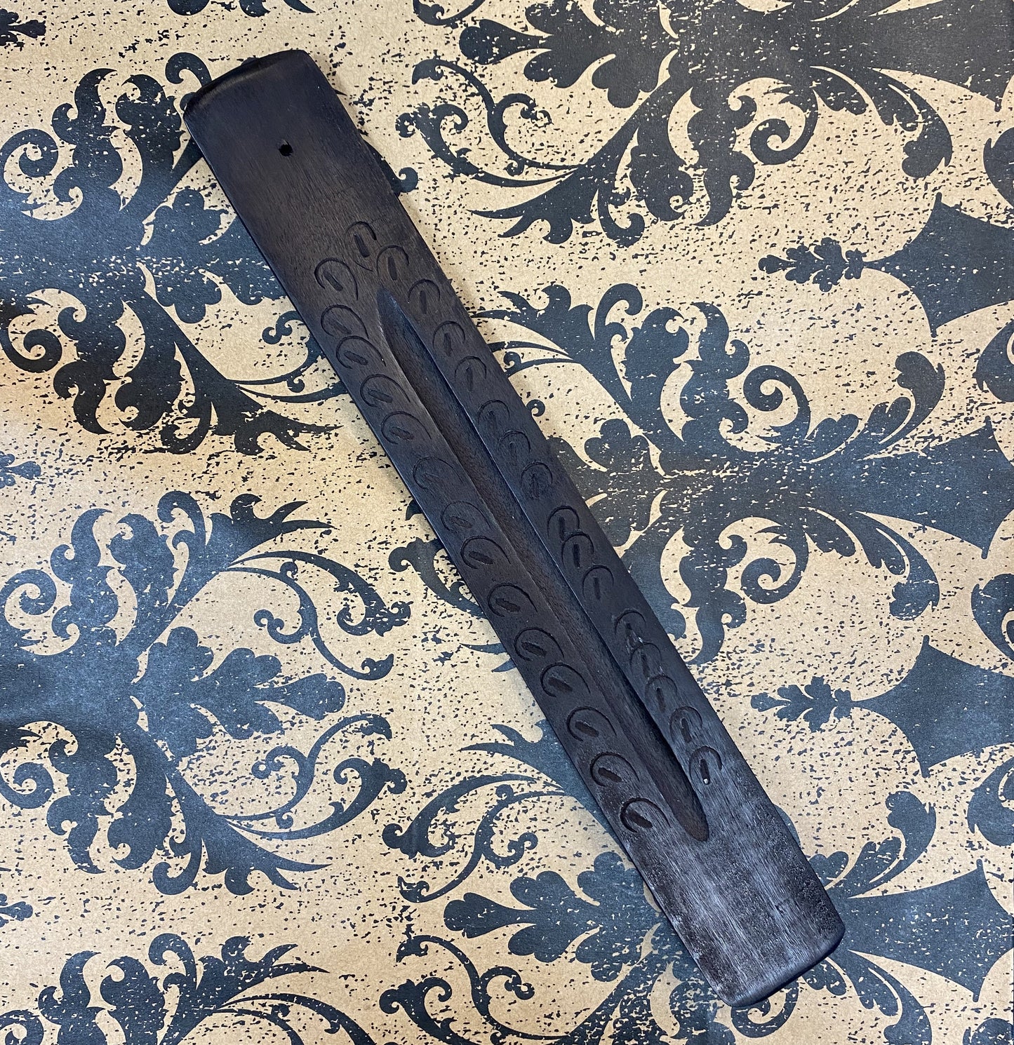 Incense Stick Burner Wood Black