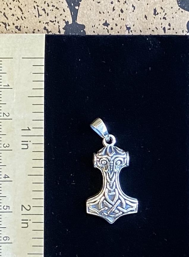 Pendant Sterling Silver Mjolnir with Bail