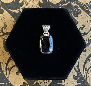 Pendant Sterling Silver Smoky Quartz Barrel