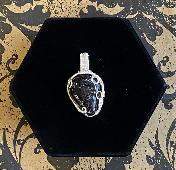 Pendant Sterling Silver Wire-wrapped Smoky Quartz