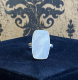 Ring Sterling Silver Mother of Pearl Barrel