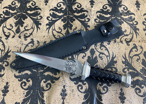Athame Pentacle With Crescent Moon