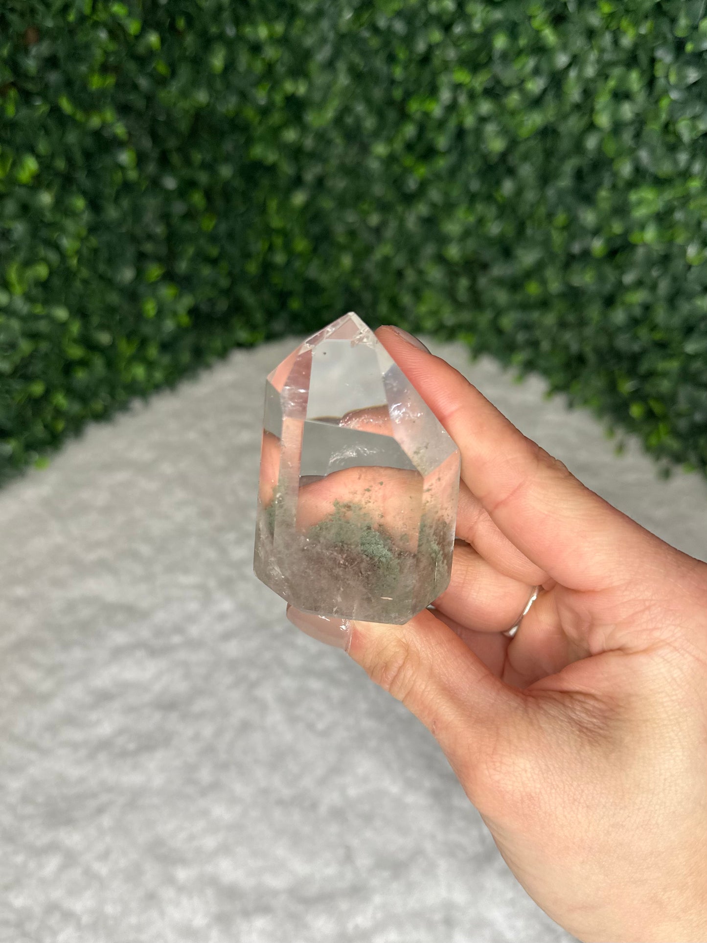 Clear Quartz with Chlorite Tower