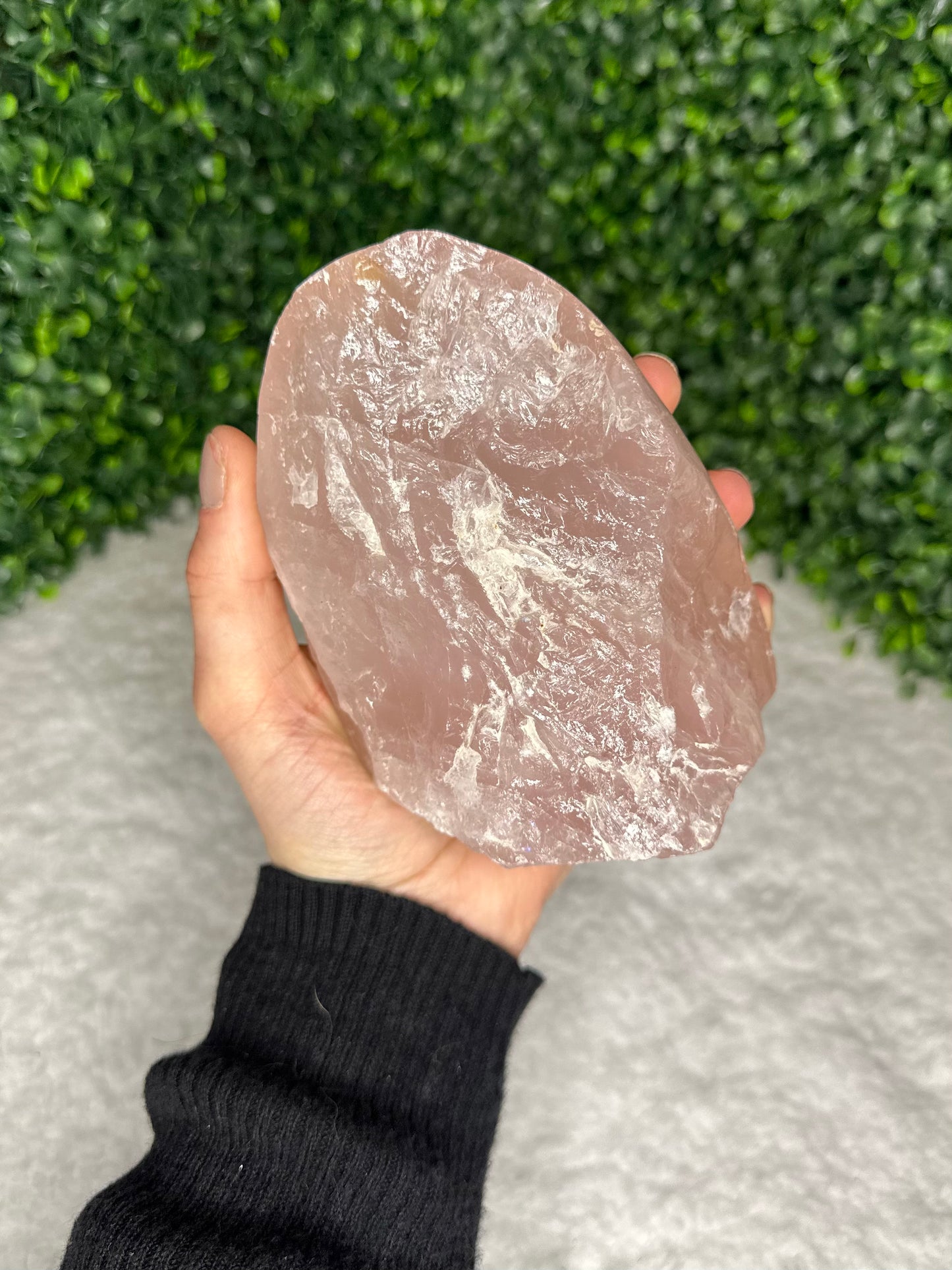 Rose Quartz Half Polished Freeform B