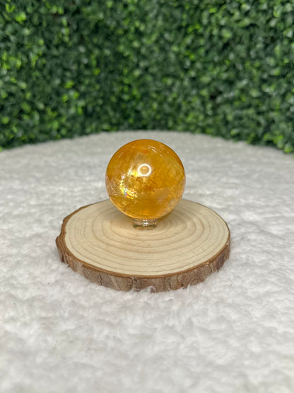 Honey Calcite Sphere